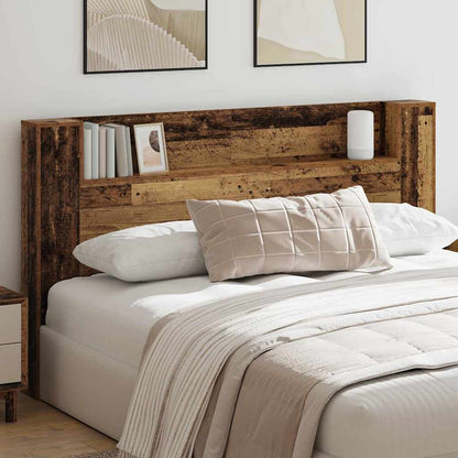 Testiera di stoccaggio con LED Legno antico