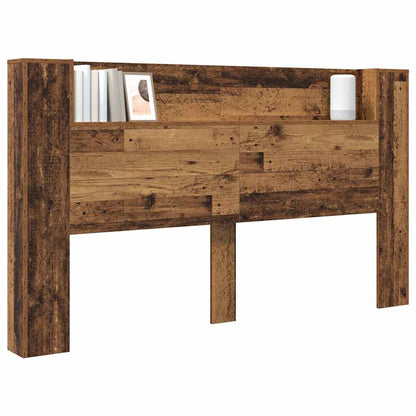 Testiera di stoccaggio con LED Legno antico