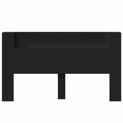 Testiera Nero 180 x 16,5 x 103,5 cm Legno multistrato