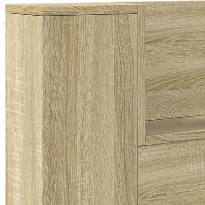 Testiera di stoccaggio con LED Rovere Sonoma