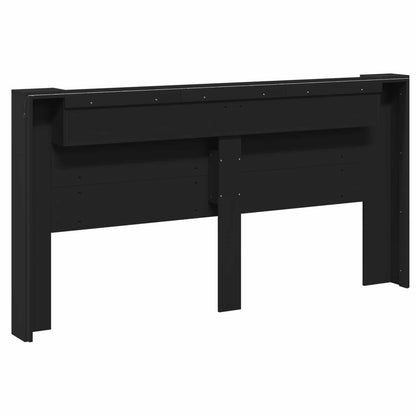 Testiera di stoccaggio con LED Nero Legno ingegnerizzato