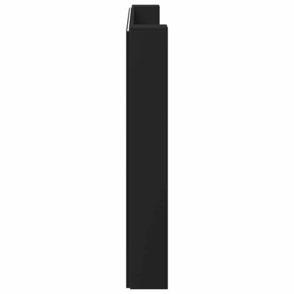 Testiera di stoccaggio con LED Nero Legno ingegnerizzato