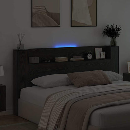 Testiera Rovere Nero 200 x 15 x 103,5 cm Legno multistrato