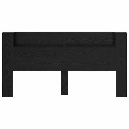 Testiera di stoccaggio con LED Rovere Nero Legno ingegnerizzato
