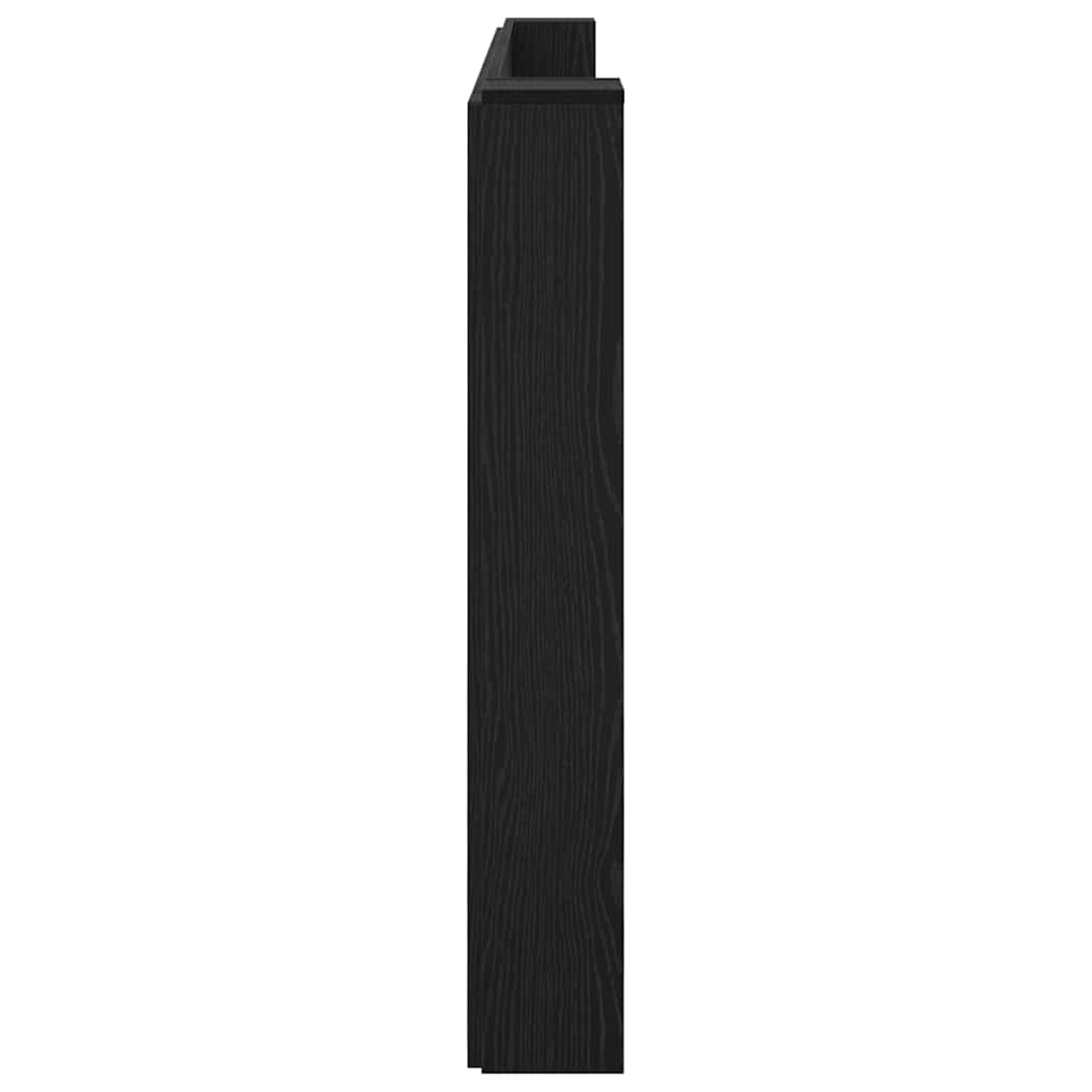Testiera di stoccaggio con LED Rovere Nero Legno ingegnerizzato