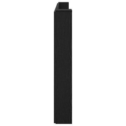 Testiera di stoccaggio con LED Rovere Nero Legno ingegnerizzato