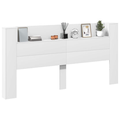 Testiera di stoccaggio con LED Bianco Legno ingegnerizzato