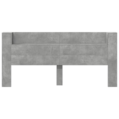 Testiera Grigio cemento 200 x 16,5 x 103,5 cm Legno multistrato