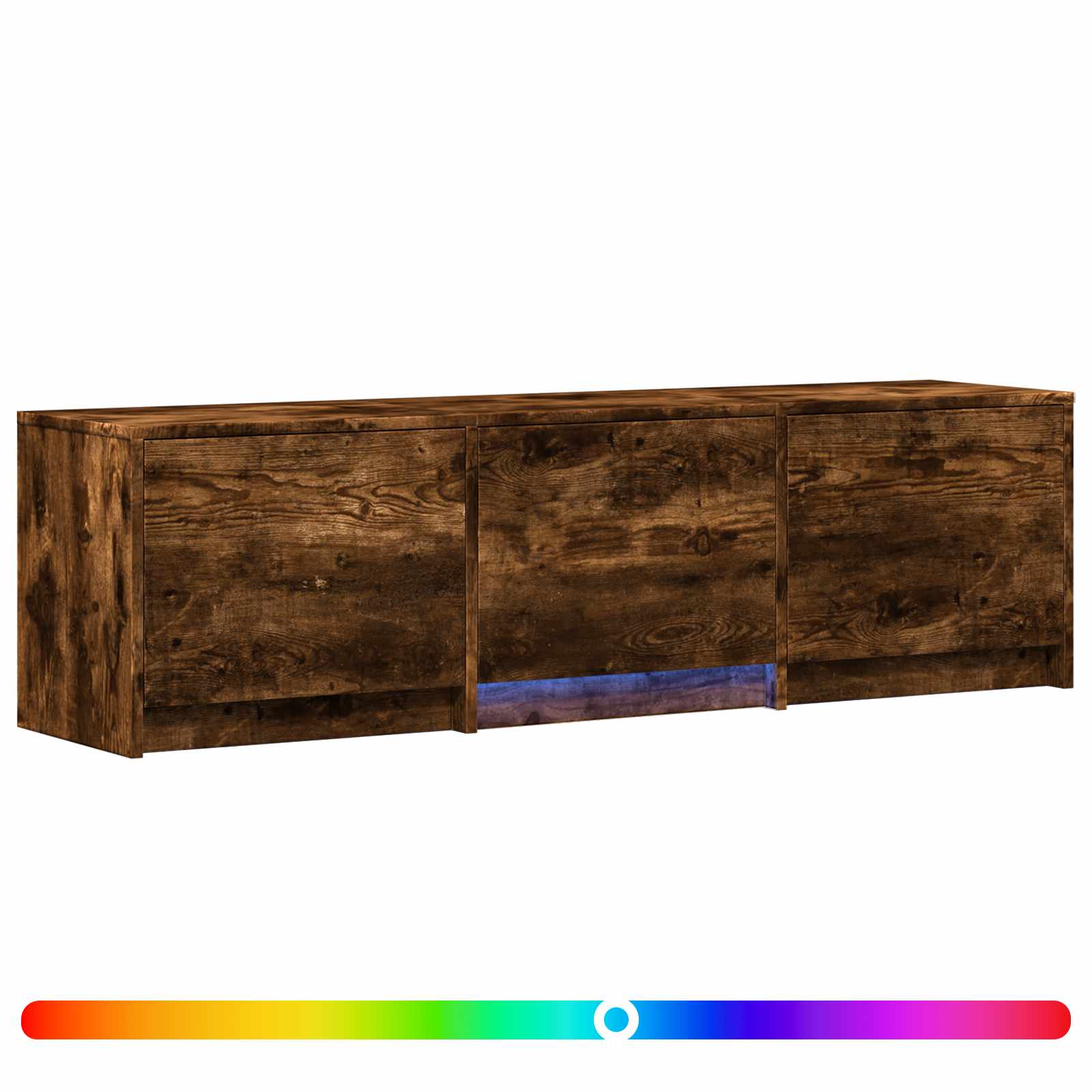 Mobile TV con LED con LED Quercia Affumicata 140 x 34 x 40 cm | homemem39