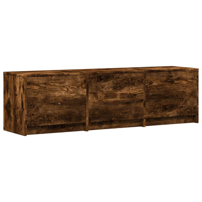 Mobile TV con LED con LED Quercia Affumicata 140 x 34 x 40 cm | homemem39