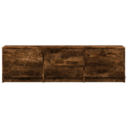 Mobile TV con LED con LED Quercia Affumicata 140 x 34 x 40 cm | homemem39