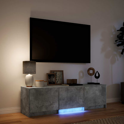 Mobile TV con LED con LED Grigio Cemento 140 x 34 x 40 cm | homemem39