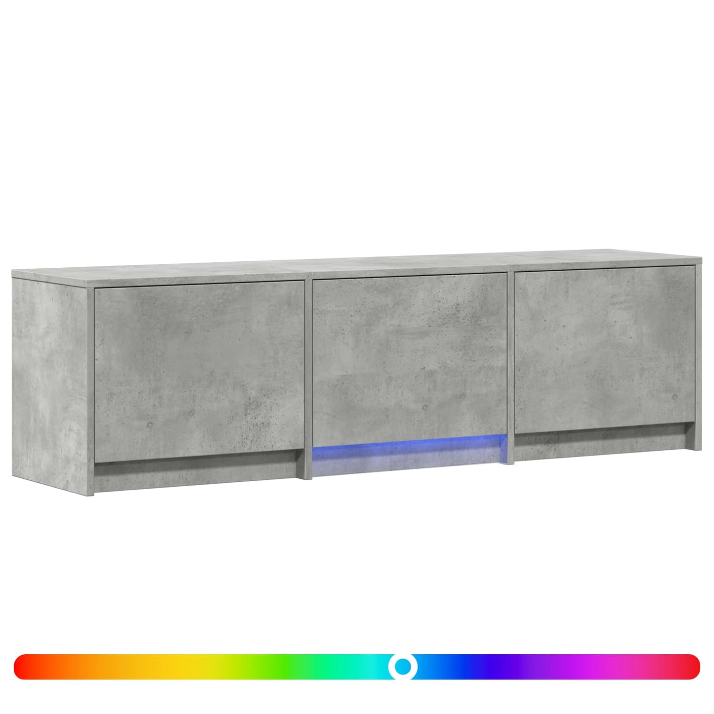 Mobile TV con LED con LED Grigio Cemento 140 x 34 x 40 cm | homemem39