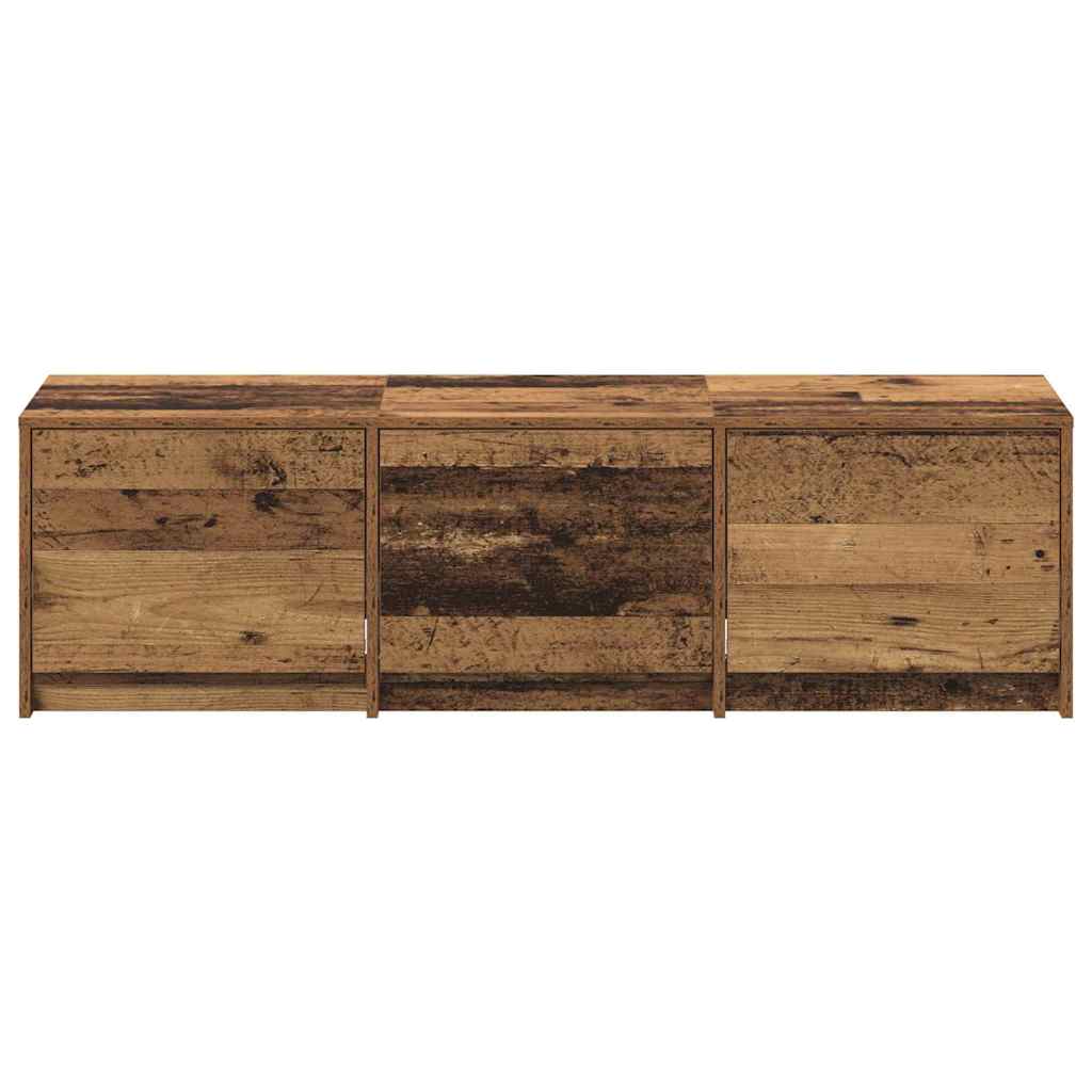 Mobile TV con LED con cassetto Legno vecchio 140 x 34 x 40 cm