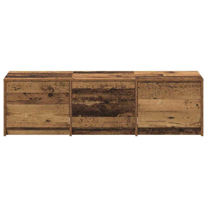 Mobile TV con LED con cassetto Legno vecchio 140 x 34 x 40 cm