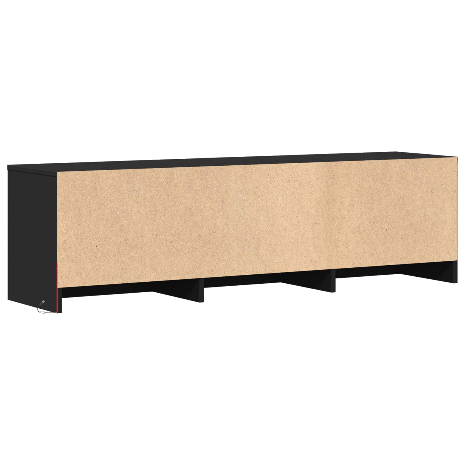 Mobile TV con LED Nero 140 x 34 x 40 cm Legno ingegnerizzato | homemem39