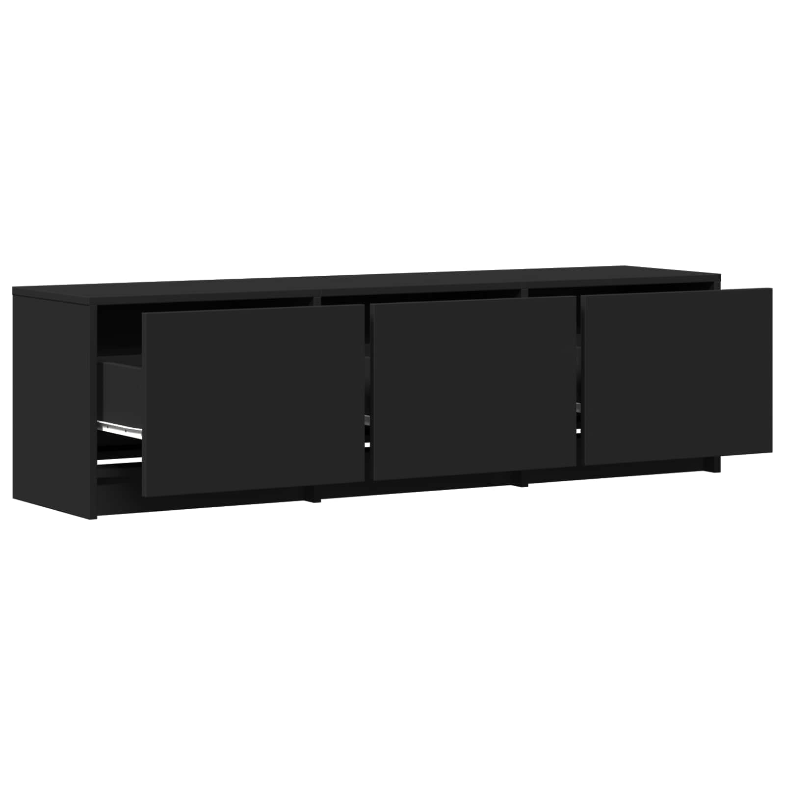 Mobile TV con LED Nero 140 x 34 x 40 cm Legno ingegnerizzato | homemem39
