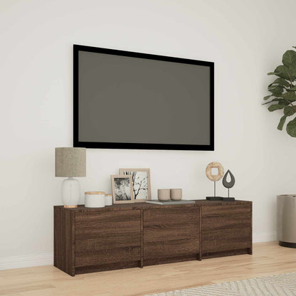 Mobile TV con LED con LED Quercia marrone 140 x 34 x 40 cm | homemem39