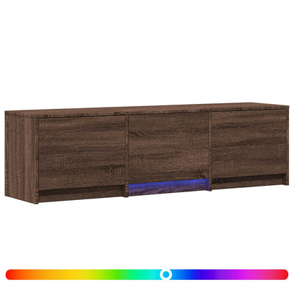 Mobile TV con LED con LED Quercia marrone 140 x 34 x 40 cm | homemem39