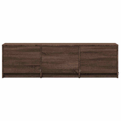 Mobile TV con LED con LED Quercia marrone 140 x 34 x 40 cm