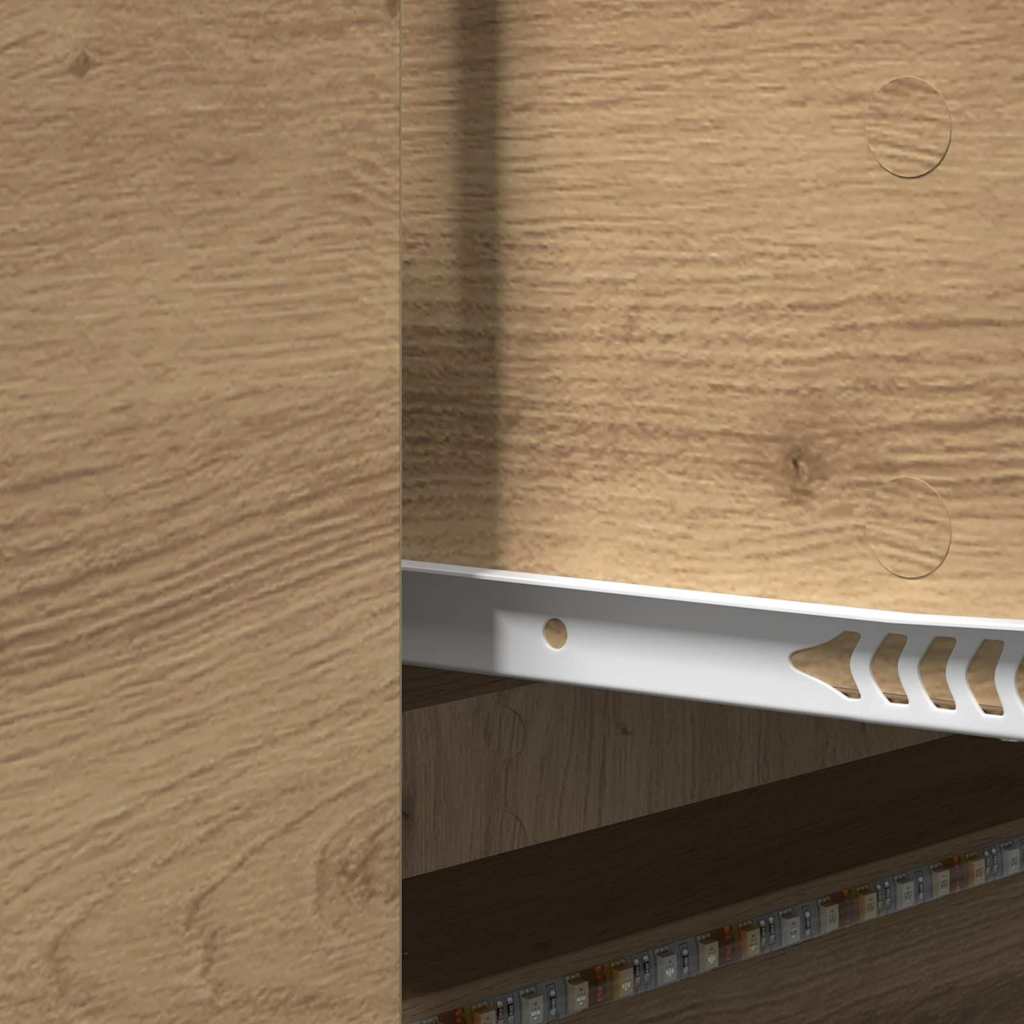 Mobile TV con LED Rovere Artigianale 140 x 34 x 40 cm