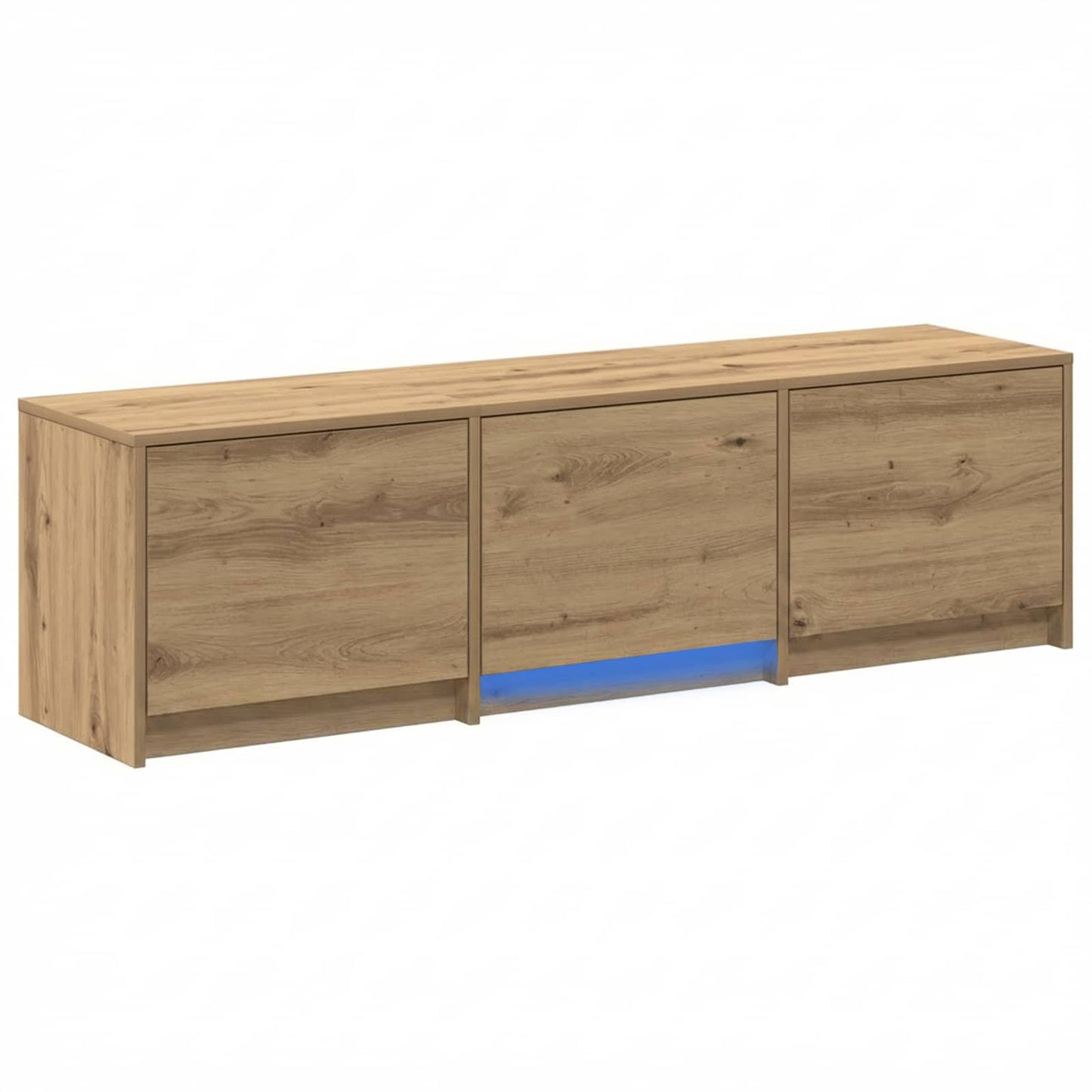 Mobile TV con LED Rovere Artigianale 140 x 34 x 40 cm