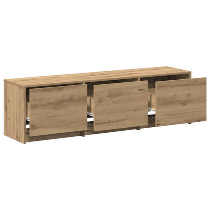 Mobile TV con LED Rovere Artigianale 140 x 34 x 40 cm