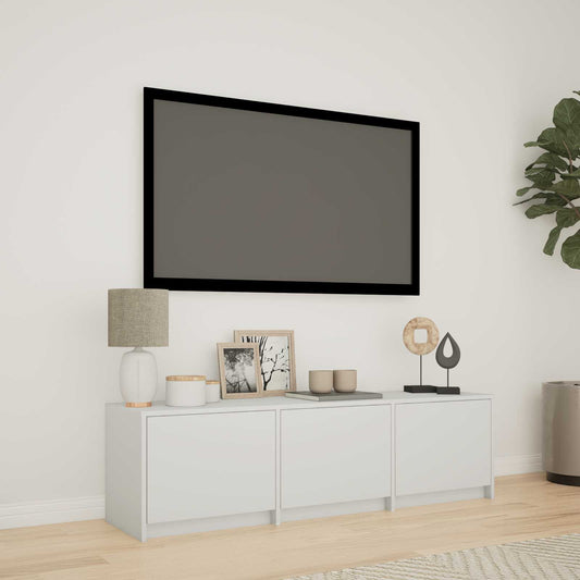 Mobile TV con LED Bianco 140 x 34 x 40 cm Legno ingegnerizzato | homemem39
