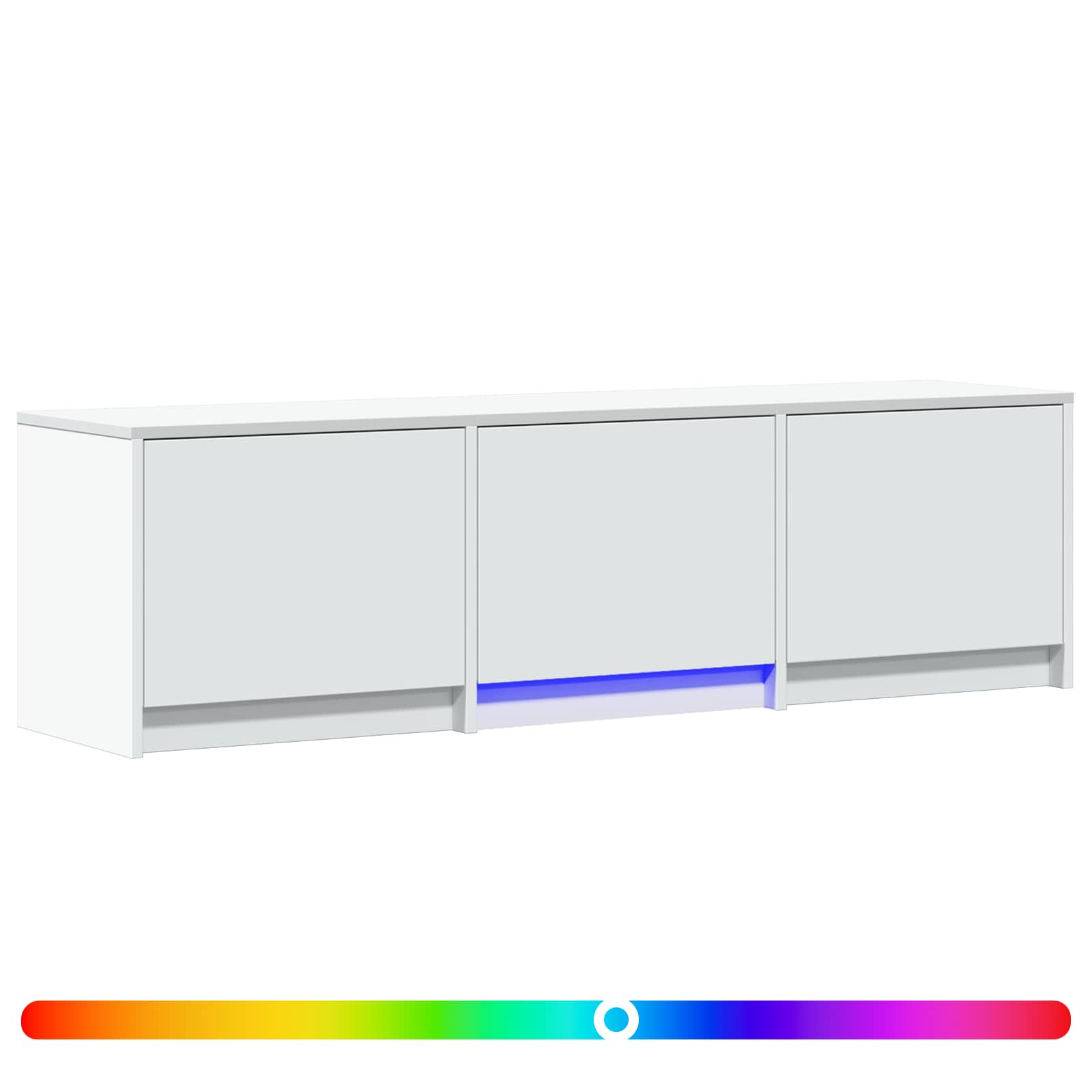 Mobile TV con LED Bianco 140 x 34 x 40 cm Legno ingegnerizzato | homemem39