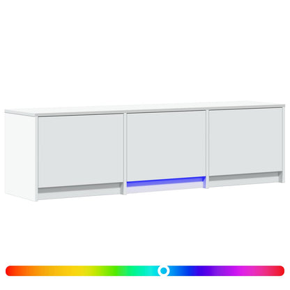 Mobile TV con LED Bianco 140 x 34 x 40 cm Legno ingegnerizzato