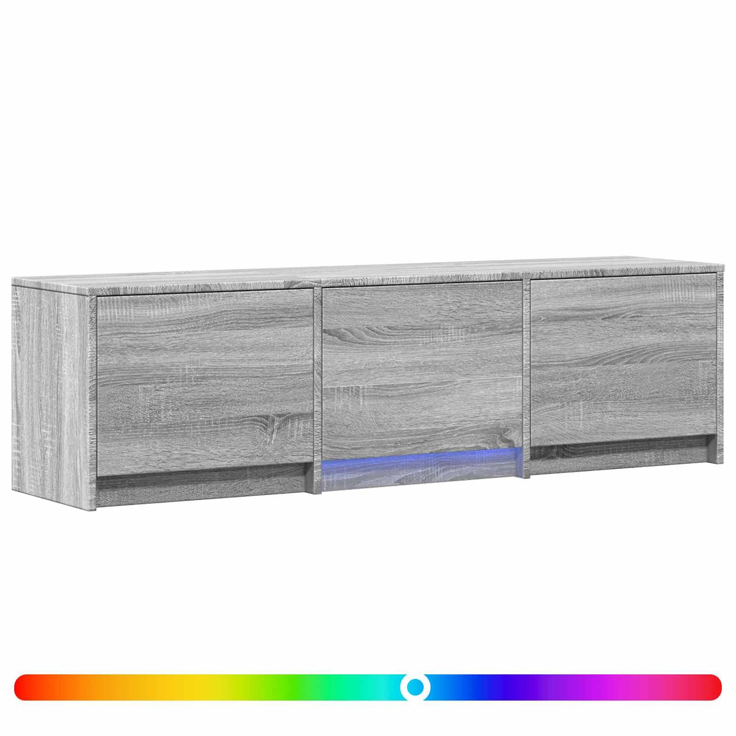 Mobile TV con LED con LED Sonoma grigia 140 x 34 x 40 cm