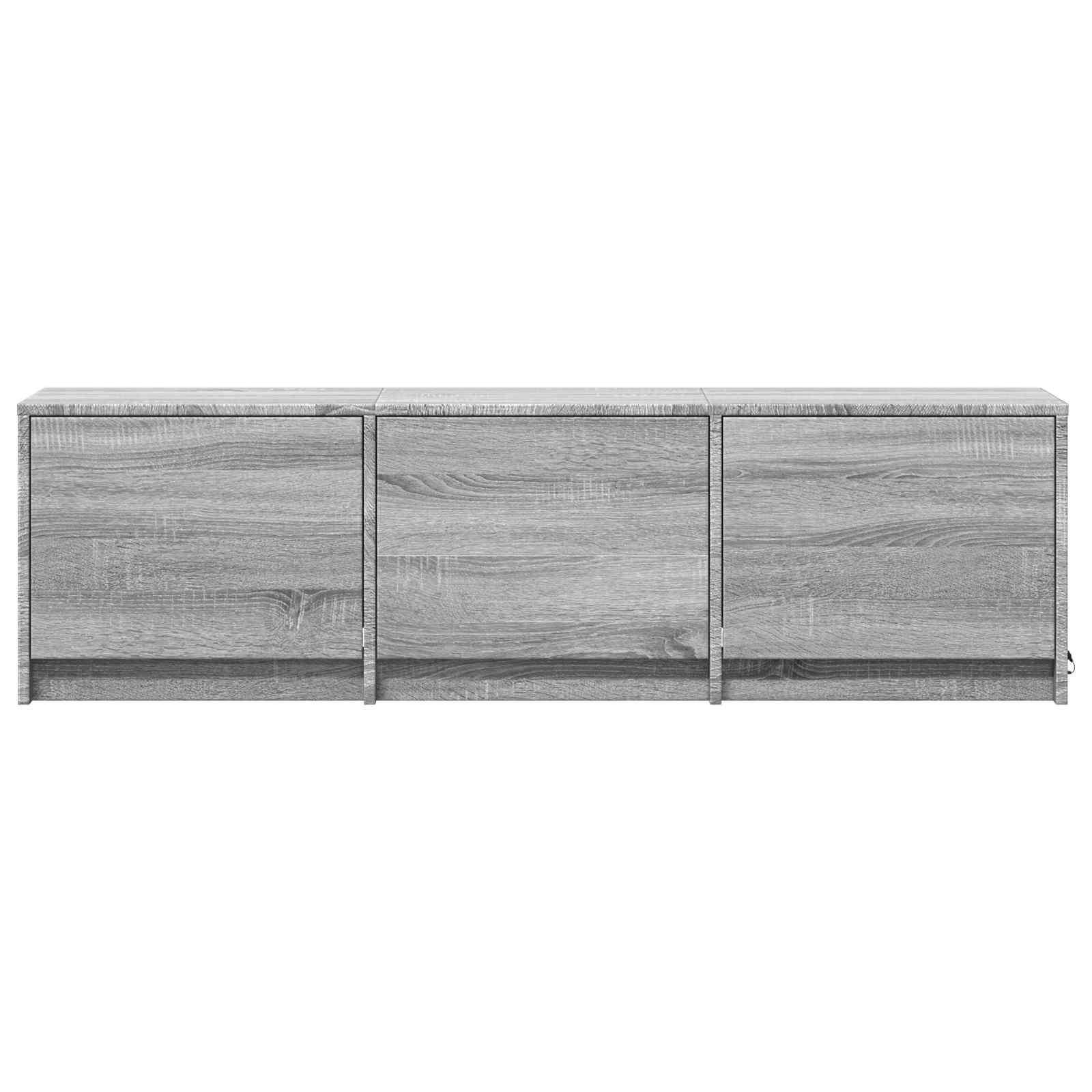 Mobile TV con LED con LED Sonoma grigia 140 x 34 x 40 cm | homemem39