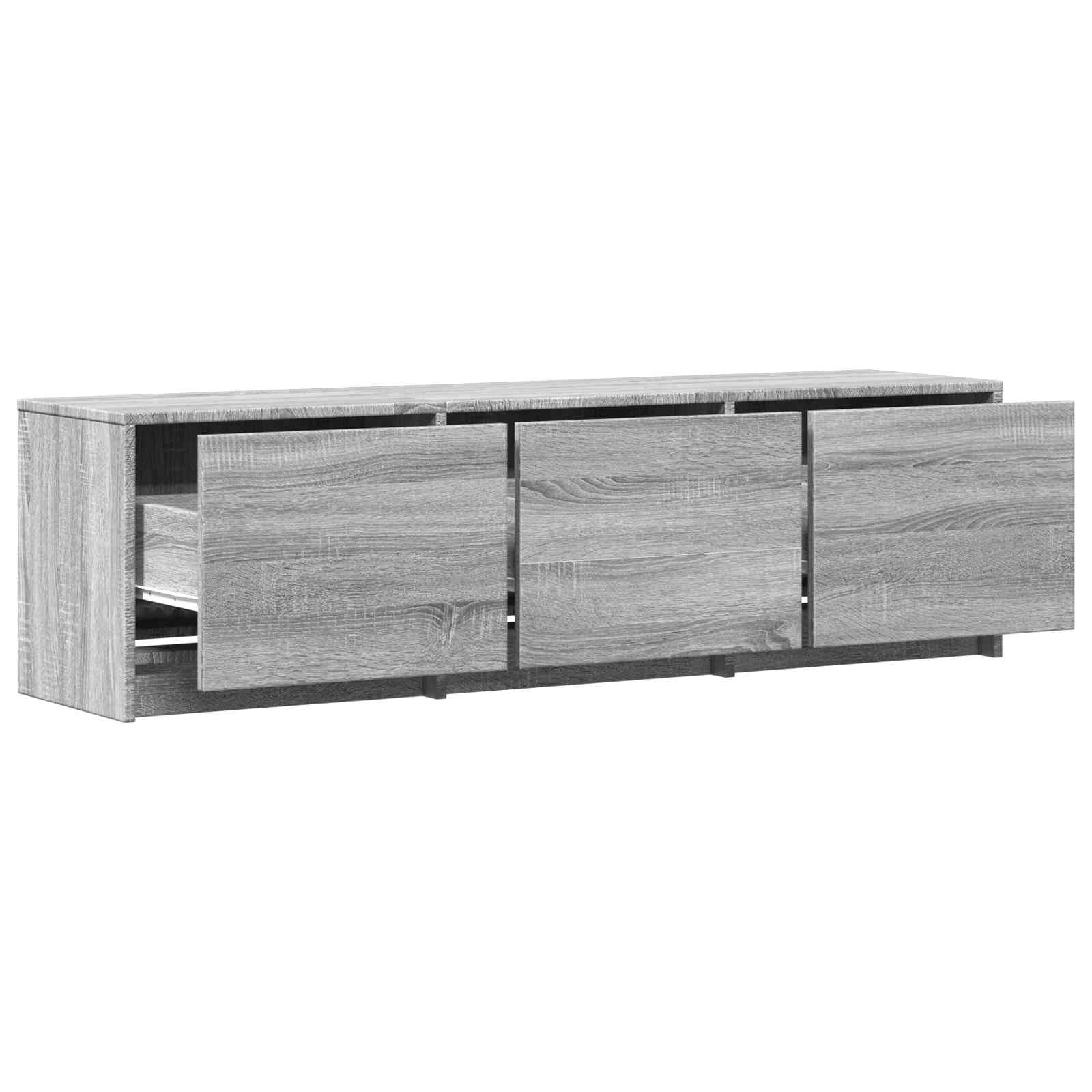 Mobile TV con LED con LED Sonoma grigia 140 x 34 x 40 cm | homemem39