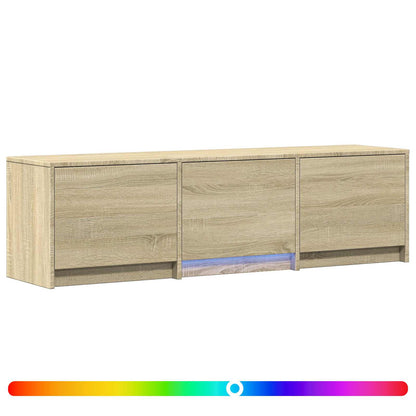 Mobile TV con LED con LED Rovere Sonoma 140 x 34 x 40 cm