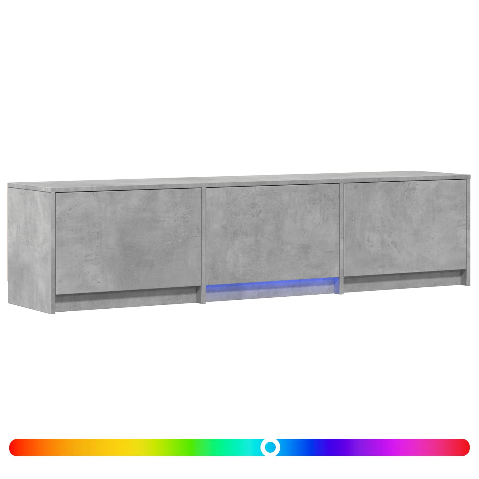 Mobile TV con LED con LED Grigio Cemento 165 x 34 x 40 cm | homemem39
