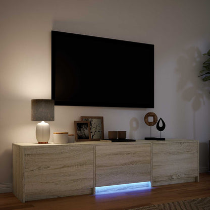 Mobile TV con LED con LED Rovere Sonoma 165 x 34 x 40 cm | homemem39