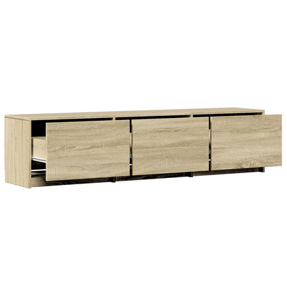Mobile TV con LED con LED Rovere Sonoma 165 x 34 x 40 cm