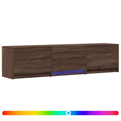 Mobile TV con LED con LED Quercia marrone 165 x 34 x 40 cm | homemem39