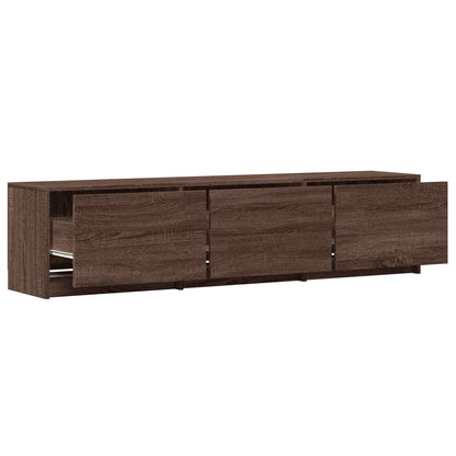 Mobile TV con LED con LED Quercia marrone 165 x 34 x 40 cm | homemem39