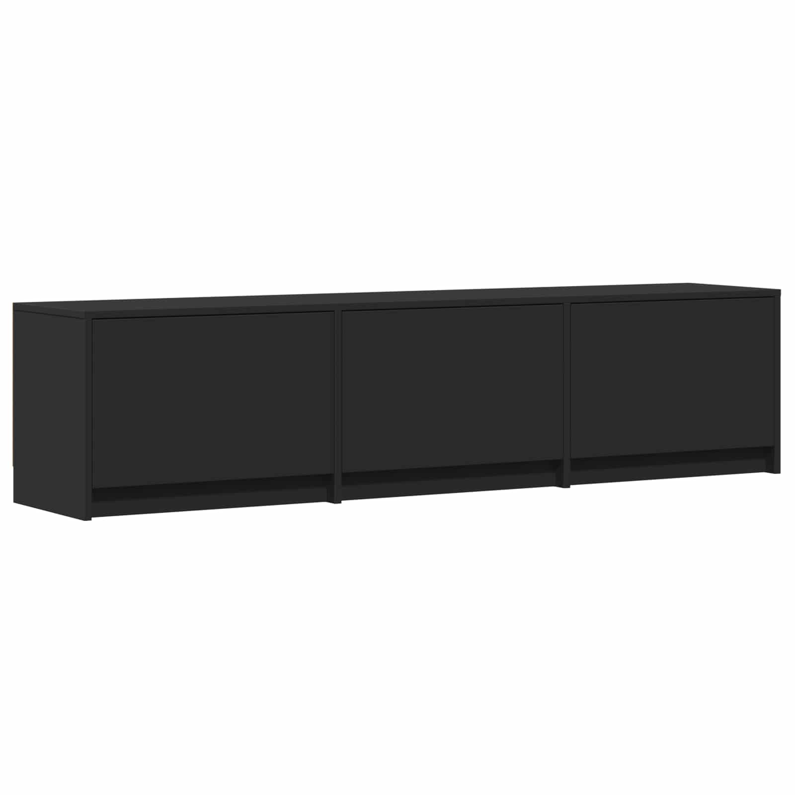 Mobile TV con LED Nero 165 x 34 x 40 cm Legno ingegnerizzato | homemem39
