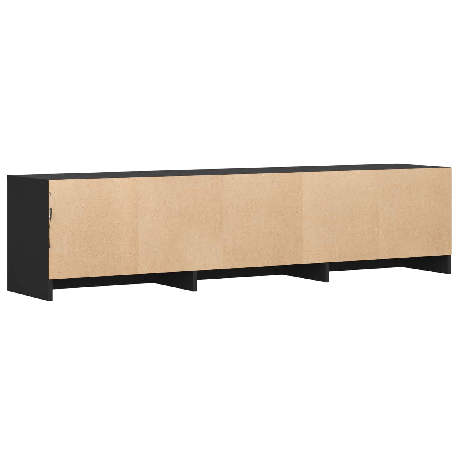Mobile TV con LED Nero 165 x 34 x 40 cm Legno ingegnerizzato | homemem39