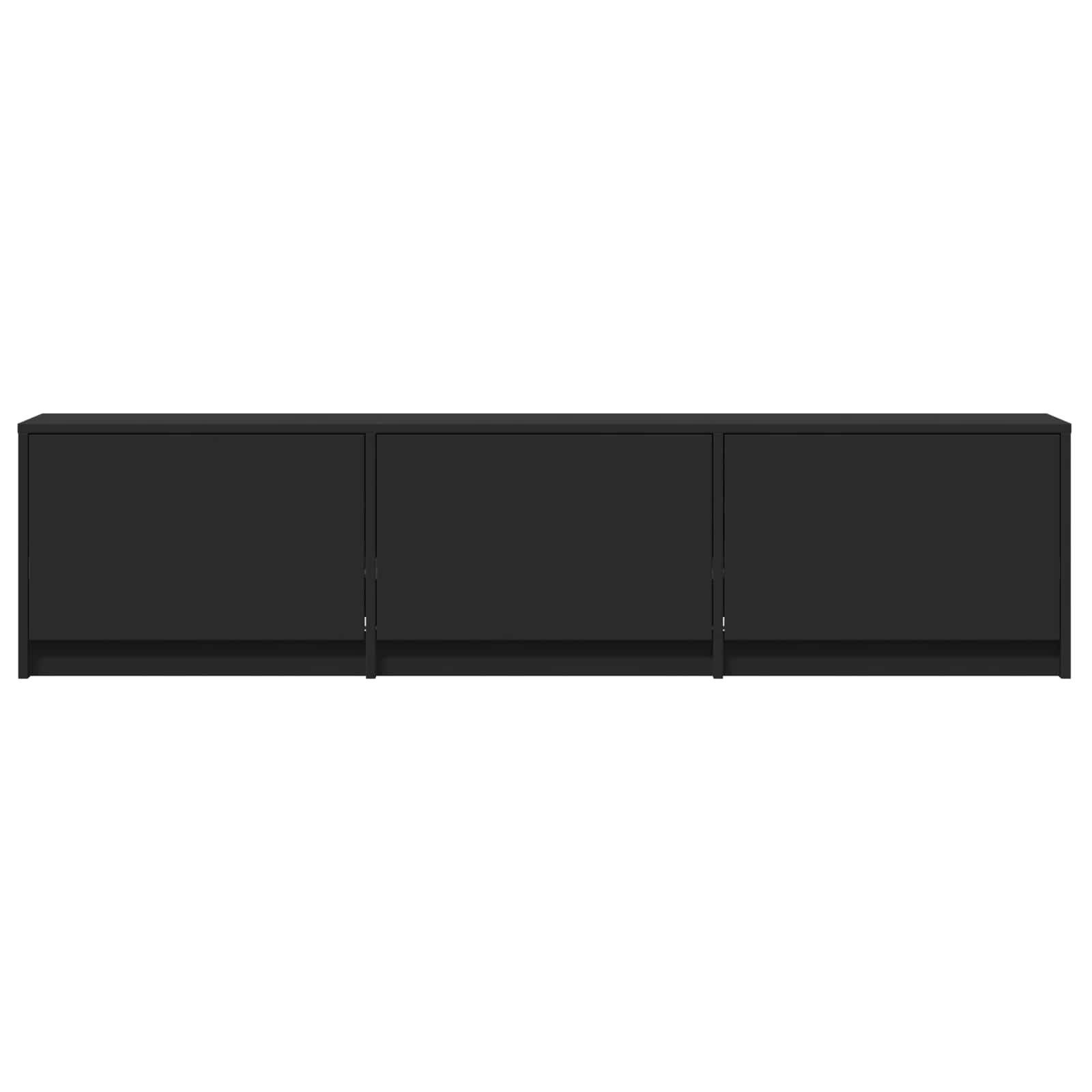 Mobile TV con LED Nero 165 x 34 x 40 cm Legno ingegnerizzato | homemem39