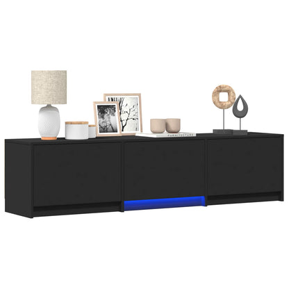 Mobile TV con LED Nero 165 x 34 x 40 cm Legno ingegnerizzato | homemem39
