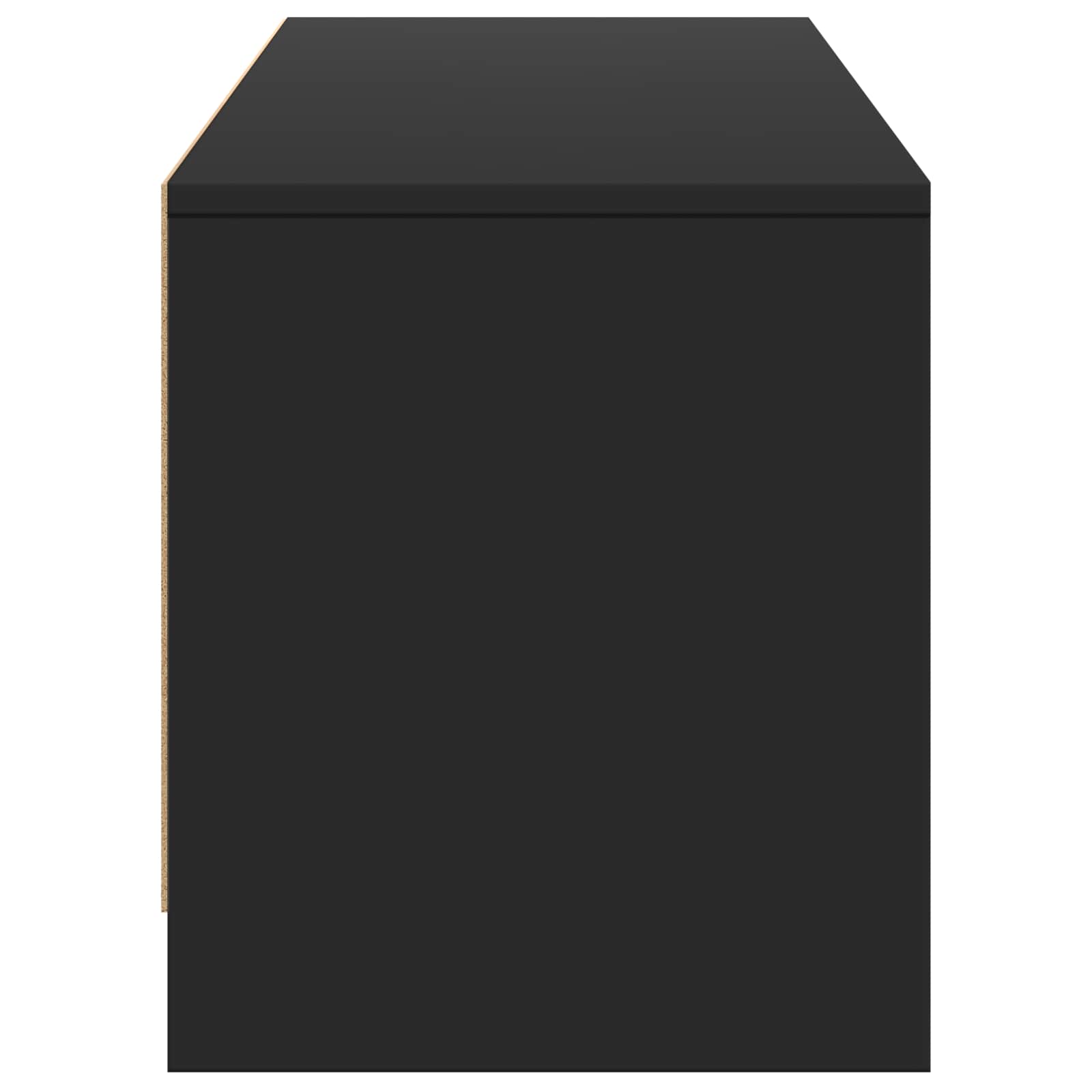 Mobile TV con LED Nero 165 x 34 x 40 cm Legno ingegnerizzato | homemem39