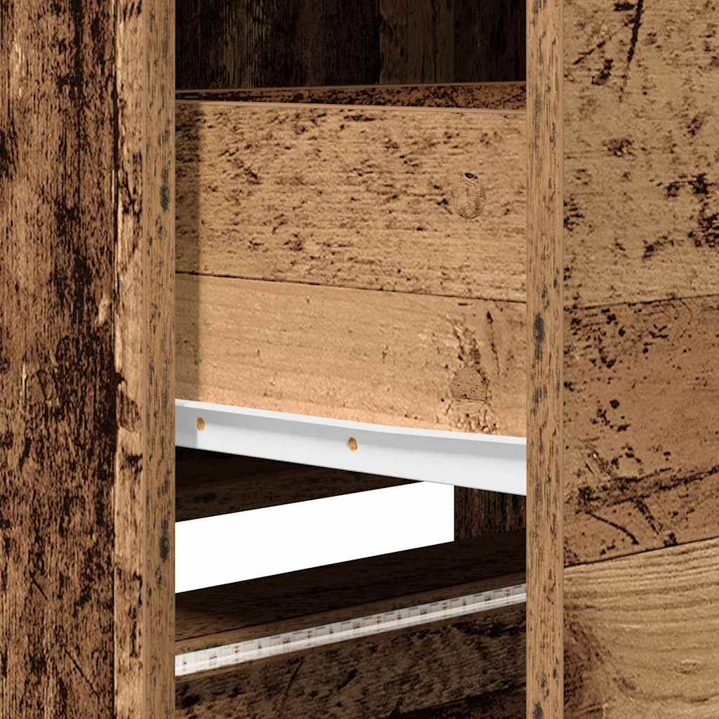 Mobile TV con LED con cassetto Legno vecchio 165 x 34 x 40 cm