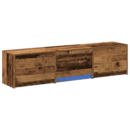 Mobile TV con LED con cassetto Legno vecchio 165 x 34 x 40 cm | homemem39