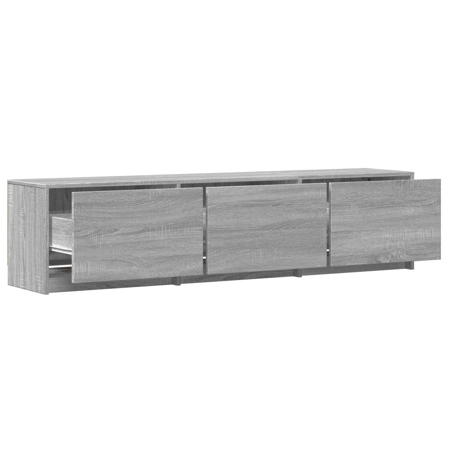 Mobile TV con LED con LED Sonoma grigia 165 x 34 x 40 cm | homemem39