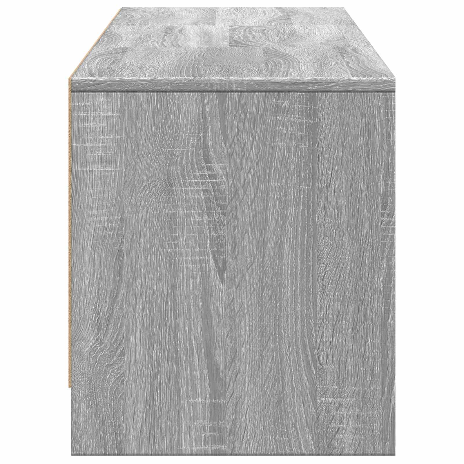 Mobile TV con LED con LED Sonoma grigia 165 x 34 x 40 cm | homemem39