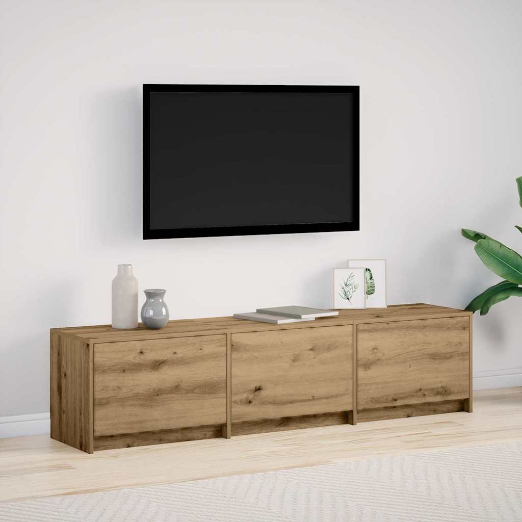 Mobile TV con LED Rovere Artigianale 162 x 34 x 40 cm