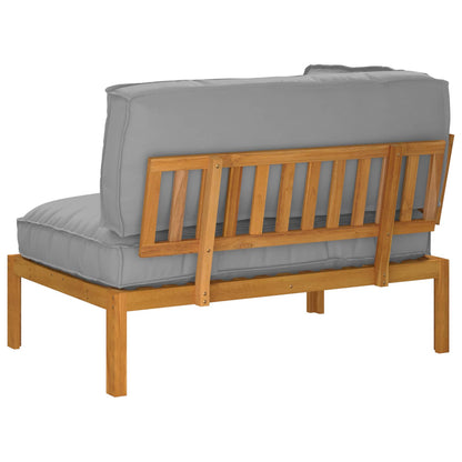 Set di divani con cuscino Tinta unita Grigio 131,5 x 92 x 69 cm